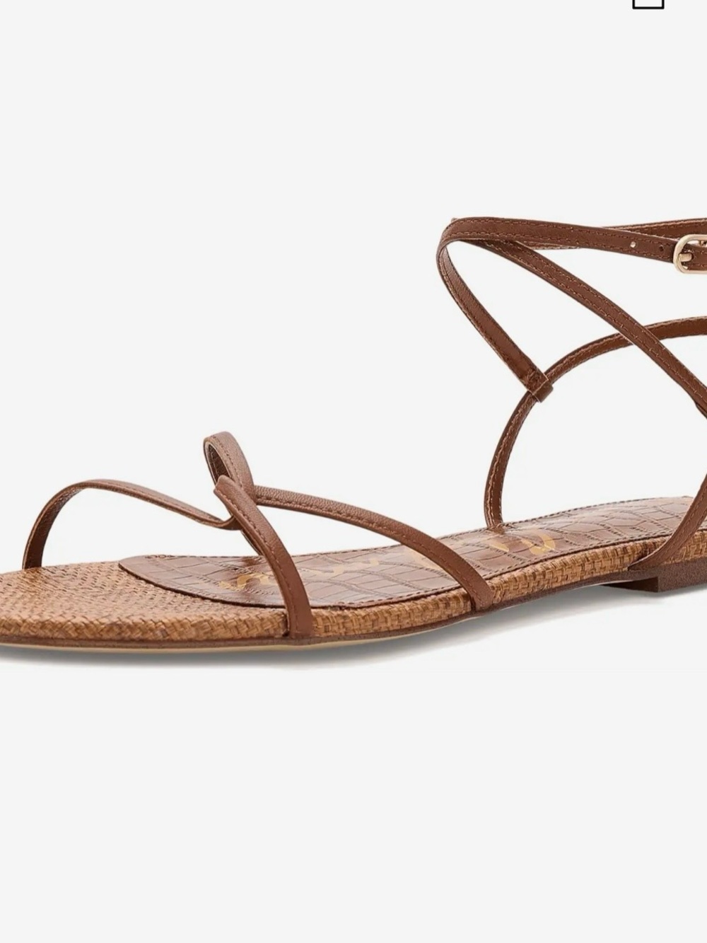 Sam Edelman Brown Strappy Ankle Wrap Sandals Ellina strappy sandal . - Picture 2 of 5